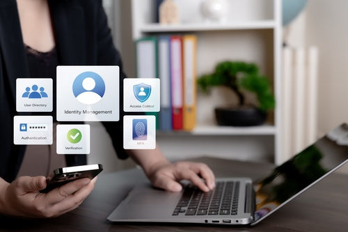 Digital identity verification concept for Australian conveyancing and legal services, replacing paper ID documents.