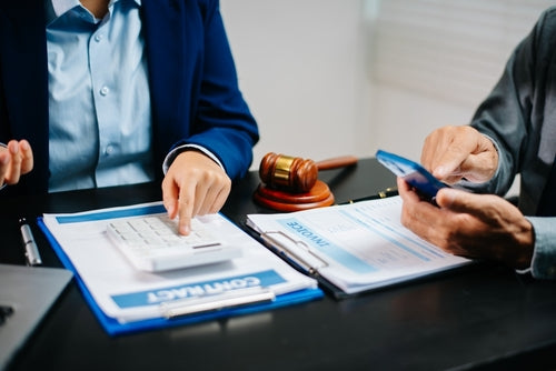 Law firm invoice symbolizing lost billable-hour revenue from AI adoption.