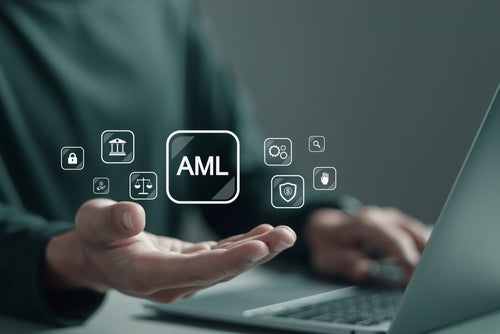 Solicitor reviewing business verification documents for an AML/CTF Know Your Business (KYB) compliance check.