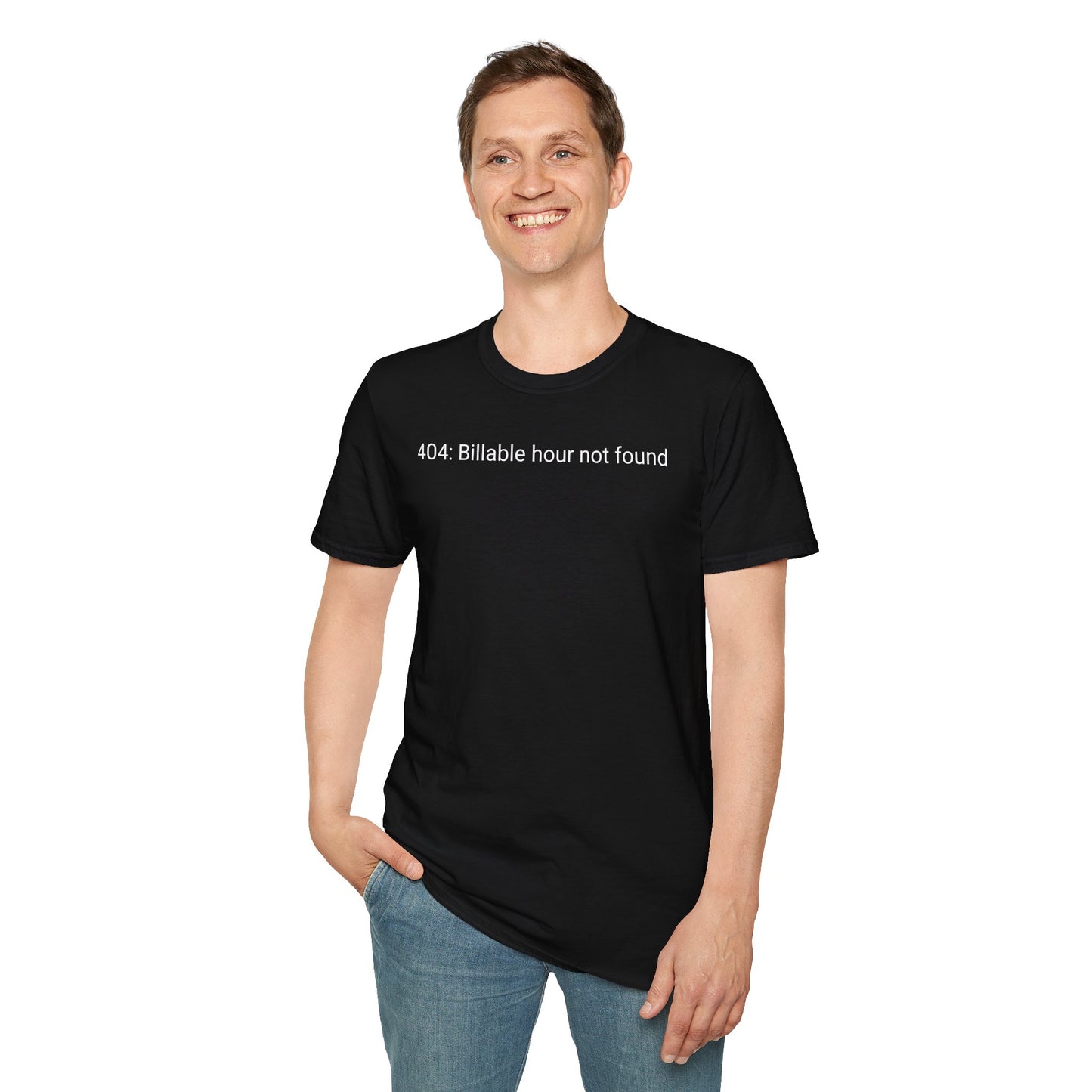 404: Billable hour not found Tee | Unisex Softstyle T-Shirt