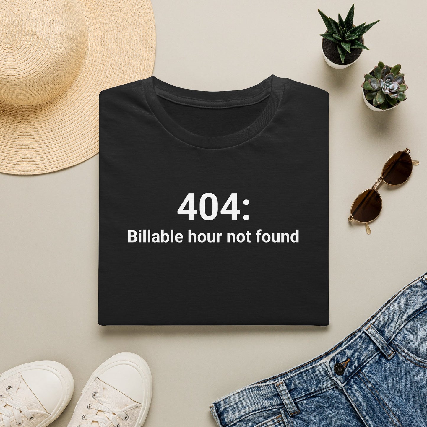 404: Billable Hour Not Found — Lawyer & Legal Tech Humour T-Shirt